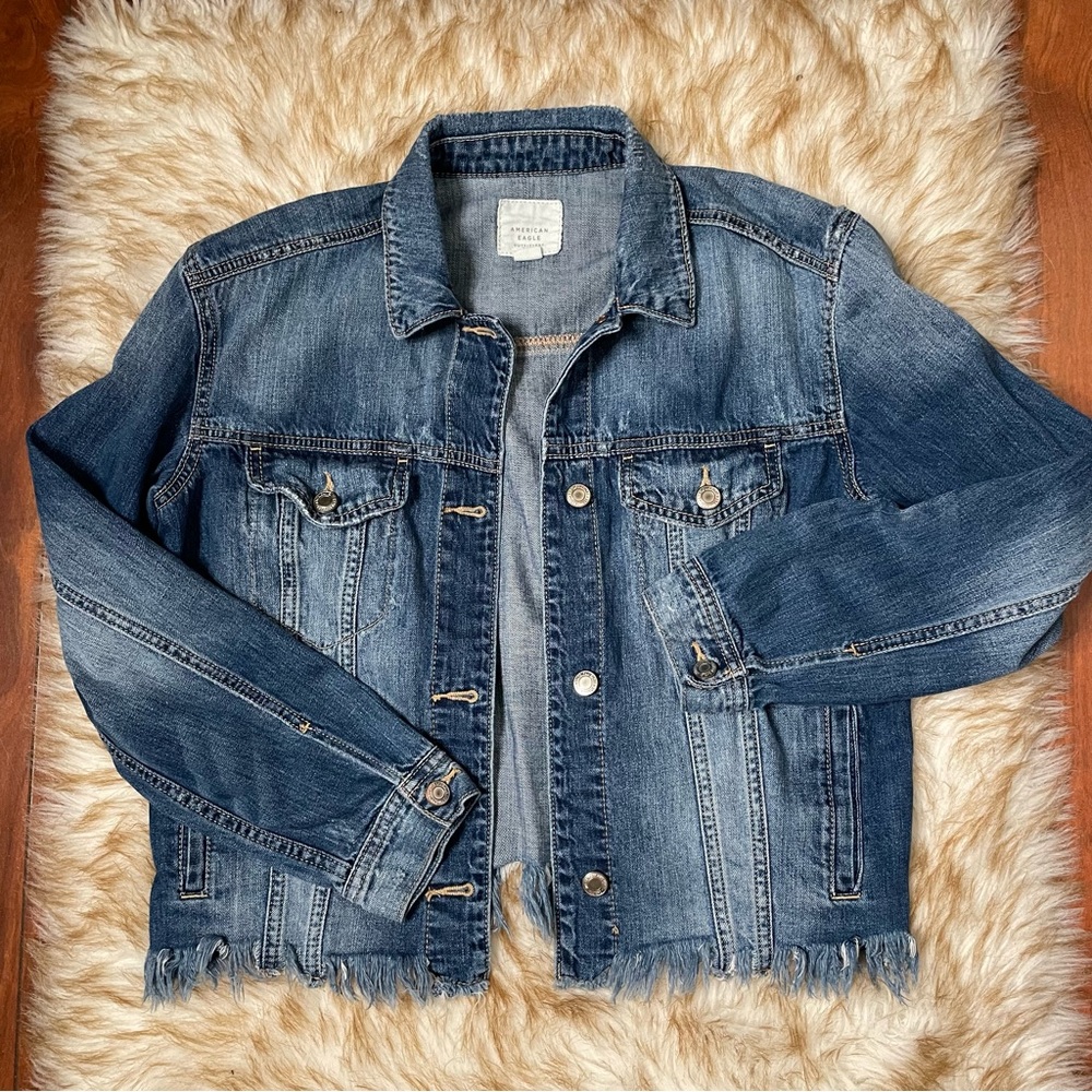 AEO cutoff denim jacket